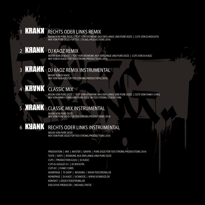 TOO STRONG - Krank (CD, handmade)