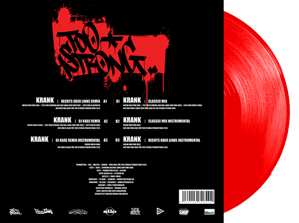 KRANK - Too Strong (Red Vinyl signiert)