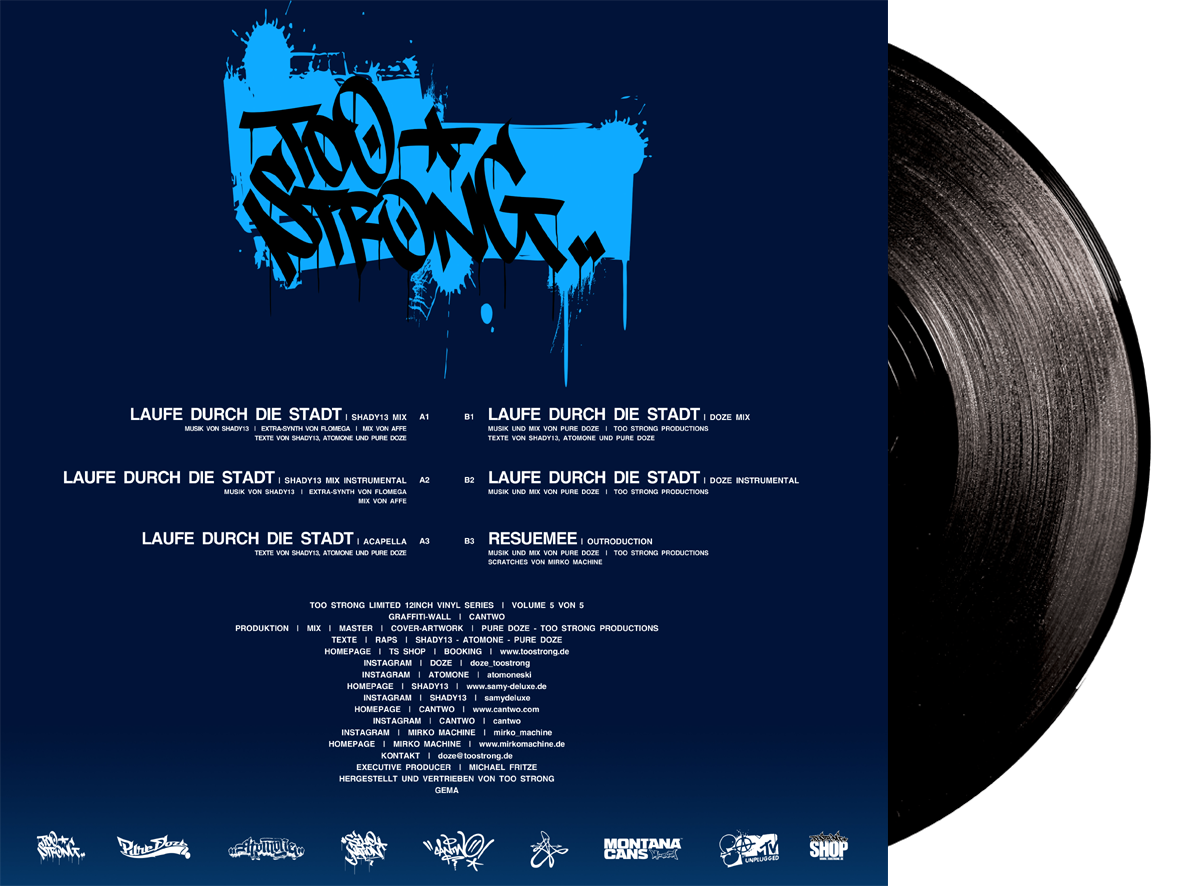 LAUFE DURCH DIE STADT - Too Strong feat. Shady 13 (Vinyl)